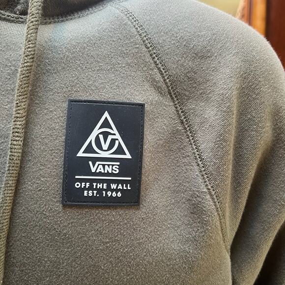 VANS Versa RARE Olive Green Hoodie | S | DWR Water Repellent Skate Sweatshirt - Picture 4 of 9